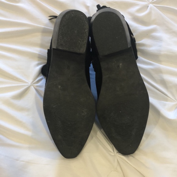 Vintage 7- size 9 black suede/leather vintage looking Alameda boots - Picture 6 of 10